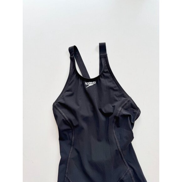 SPEEDO Powerplus Kneeskin Black Performance Racing Swimsuit, Size 12/28 - Picture 4 of 14